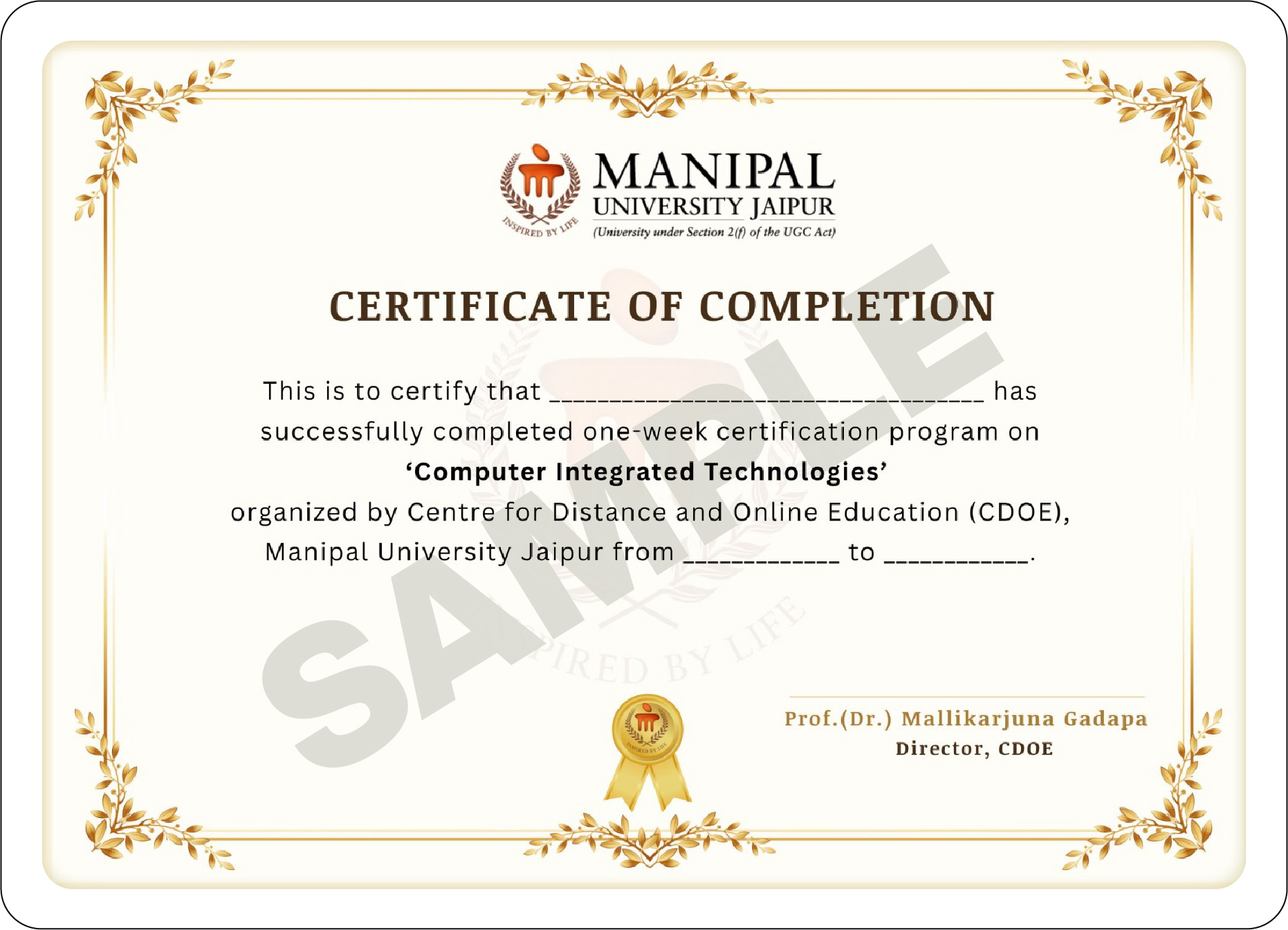 Certificate of Completion